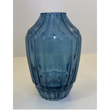 Vaso de Vidro Azul Relevos P Vaso de Vidro Azul Relevos P